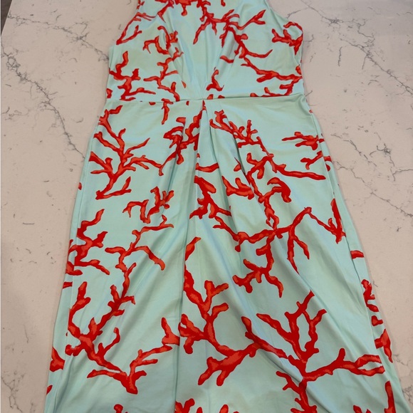 J. McLaughlin Dresses & Skirts - J. McLaughlin Red and Light Blue Dress